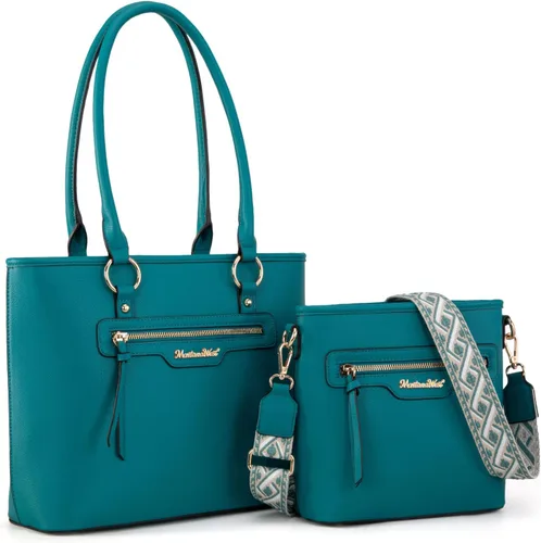 Miniatura 13 de Montana West 2 piezas de conjuntos de bolsos para mujer, grandes bolsos de mano, lindos bolsos cruzados