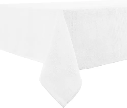 Miniatura 27 de BALCONY & FALCON Mantel rectangular lavable, resistente a las arrugas e impermeable, mantel decorativo de tela de lino para comedor, fiestas