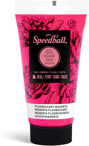 Miniatura 44 de Speedball Tinta de impresión en bloque soluble en agua 3815 – Color intenso con acabado satinado AP no tóxico 8 onzas líquidas, peltre