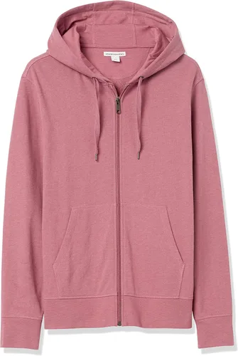 Miniatura 6 de Tienda Essentials Sudadera con capucha ligera de rizo francés con cremallera completa para hombre con ajuste cómodo