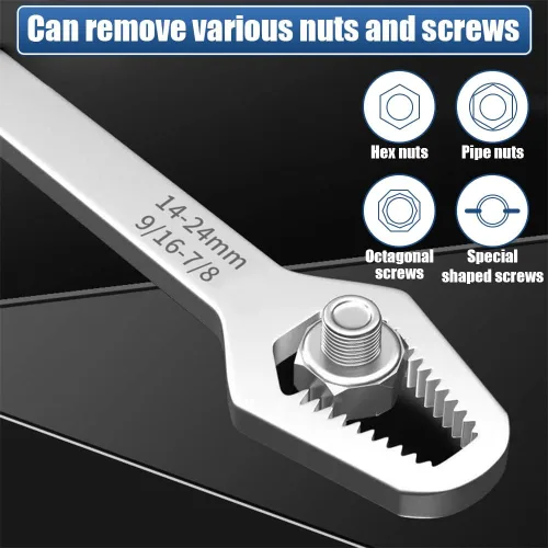 Miniatura 2 de 2 llaves Torx universales de doble cabeza autoaprietadas, 0.315 in - 0.866 in, herramientas de reparación de llaves universales autoaprietadas