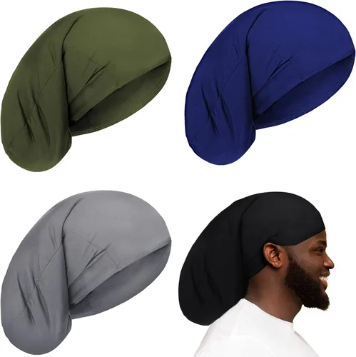 Miniatura 9 de 4 piezas unisex para rastas de cabello largo, para dormir, accesorios para el cabello, para hombres y mujeres