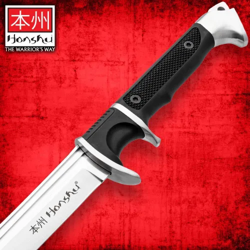 Miniatura 6 de HONSHU Sub-Hilt Wakizashi - Espada y funda Hoja de acero de alto carbono 1060 Mango TPR y protector de acero al carbono Funda de madera