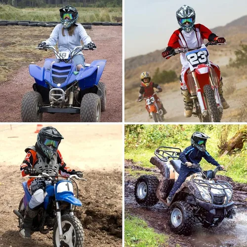 Miniatura 7 de SPARK Casco de motocross juvenil certificado por DOT, cascos de motocross para niños, cara completa, ligero y transpirable para bicicleta eléctrica