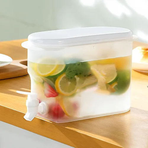 Miniatura 8 de 2 tetera fría con grifo en el refrigerador, dispensador de bebidas heladas, dispensador de bebidas con espita, leche, dispensador de limonada