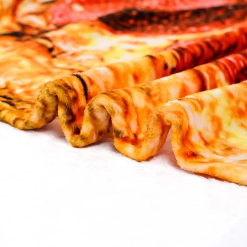 Miniatura 6 de Vessia Manta con estampado de pizza, manta redonda realista y divertida de comida para adultos y niños, 300GSM, novedosa manta de pizza Pepperoni