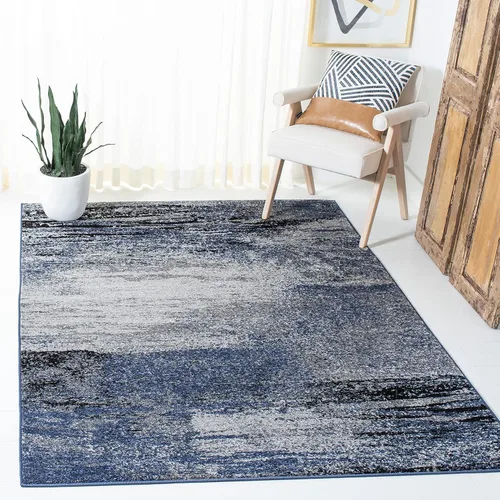 Miniatura 37 de SAFAVIEH, colección Adirondack - Alfombra de 6 x 9 pies, plateada/multicolor, abstracta, moderna, no desprende pelo, de fácil cuidado, para zonas