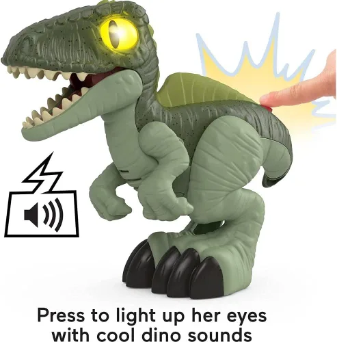 Miniatura 4 de Jurassic World Toys Jurassic World Dominion Deluxe Growlin Giga XL - Juguete de dinosaurio de 10 pulgadas de alto con luces y sonidos para niños