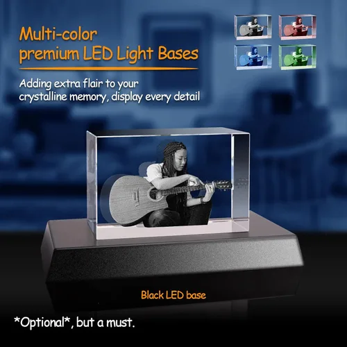 Miniatura 3 de 3Dpixdance Foto de Cristal 3D (XL, Horizontal), Regalos Personalizados con Tu Propia Foto para el Día del Padre, Imagen de Cristal 3D Grabada