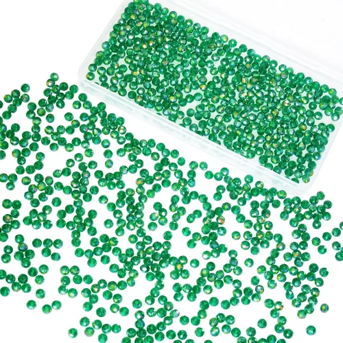 Miniatura 40 de 800 cuentas redondas de cristal de 0.236/0.396/0.394 pulgadas para joyas de bricolaje, ideales para pulseras, collares, colgantes y proyectos