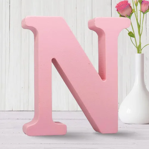 Miniatura 28 de AOCEAN Letras de madera rosa de 6 pulgadas sin terminar Letras de madera para pared MAGA Letras de madera decorativas de pie Tablero de letras