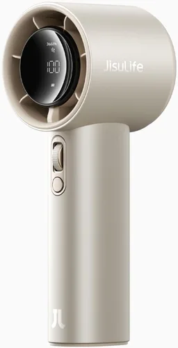Miniatura 8 de JISULIFE Ventilador portátil Pro1S 2025, ventilador personal de mano con pantalla LED, 40 horas máximas de enfriamiento, carcasa metálica, 9700 RPM