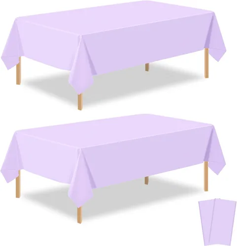 Miniatura 9 de Paquete de 2 manteles rectangulares desechables de plástico negro de 54 x 108 pulgadas, manteles de plástico negro para cumpleaños, bodas