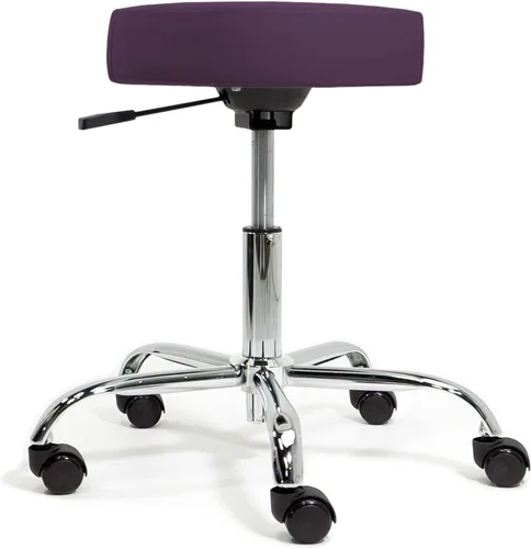 Miniatura 7 de EARTHLITE Taburete de dibujo de salón de masaje neumático, sin fugas (frente a hidráulico), ajustable, rodante, sin CFC / silla facial de spa médico