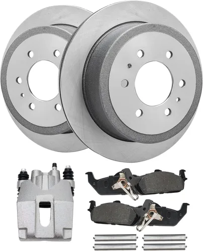 Miniatura 57 de Detroit Axle - 4 rotores de freno para Ford 2012 2013 2014 F-150 Lobo, repuesto de rotores de freno de disco: rotor delantero de 13.78 pulgadas