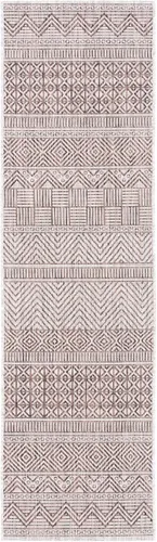 Miniatura 31 de SAFAVIEH Alfombra lavable para exteriores, colección Courtyard de 2.3 x 16 pies, color negro y gris, no desprende pelusa y de fácil limpieza, ideal