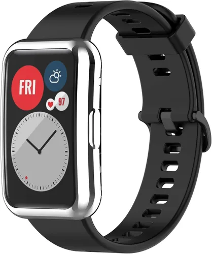 Miniatura 7 de TenCloud Fundas protectoras de pantalla compatibles con Huawei Watch Fit Accessories Covers Scratched Cobertura completa Funda protectora de TPU 7