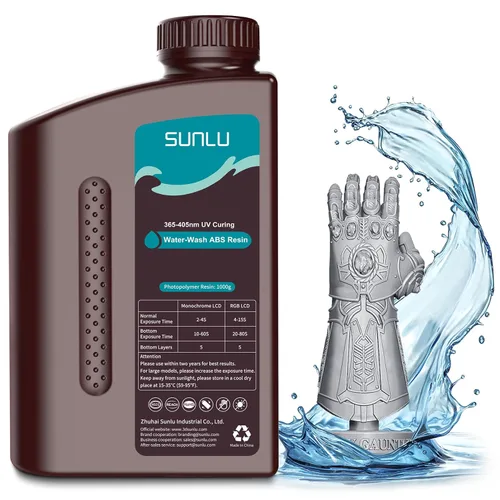 Miniatura 12 de SUNLU 1000G de resina tipo ABS para impresora 3D, fotopolímero de curado UV de 405 nm de rápido secado para impresoras 3D LCD/DLP/SLA de 2K 4K 6K