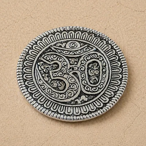 Miniatura 7 de LOVENSPIRE Om - Soporte para incienso de aluminio plateado Agarbatti Dhoop para cenizas, Dhoop Dan, soporte de incienso sin desorden bandeja cónica