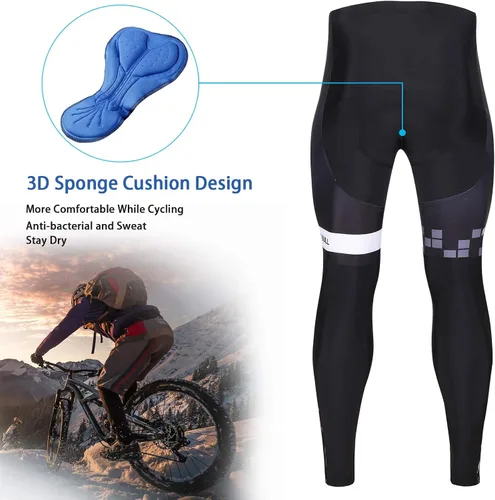 Miniatura 6 de Conjunto de camiseta de ciclismo para hombre, camiseta reflectante de secado rápido y pantalones cortos de ciclismo acolchados 3D, M