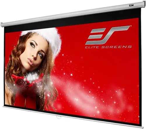 Pantalla retráctil para proyector, de la marca Elite Screens, 120 pulgadas, diagonal 4:3 Blanco
