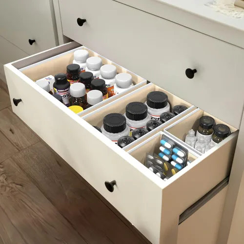 Miniatura 7 de Simple Houseware Organizador de cajones de ropa interior para lencería, ropa interior, brasier, bragas, calcetín, mameluco, juego de 6, beige
