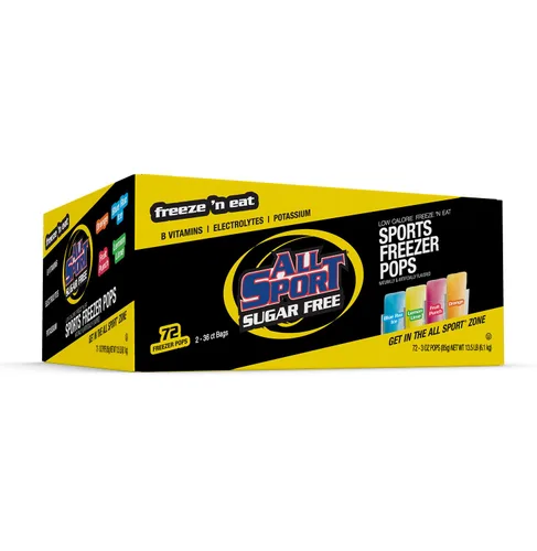 Miniatura 3 de All Sport Body Quencher Freezer Bars Variety Pack (Sugar Free) Giant Sized 3oz, 72 CT Refreshing Ice Pops with Electrolytes