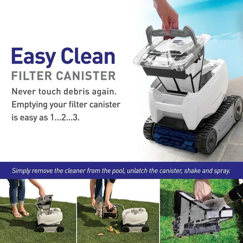 Miniatura 3 de Polaris Limpiador robótico P70 para piscinas sobre el suelo, tapa transparente con recipiente de filtro fácil de limpiar, compacto y ligero