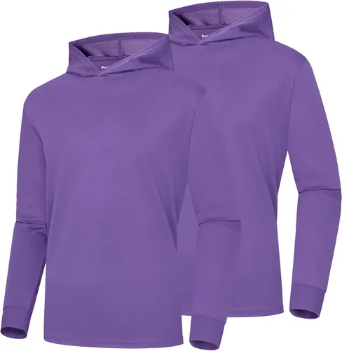 Miniatura 17 de ProtectX Sudadera ligera de manga larga con protección solar de alta visibilidad, UPF 50+ de secado rápido, camisa SPF UV, ropa activa