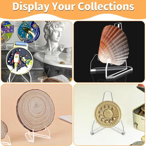 Miniatura 4 de NIUBIER Soporte para Mostrar Tarjetas, Paquete de 30 Soportes Transparentes para Tarjetas, Exhibidor de Tarjetas de Acrílico, Mini Soportes
