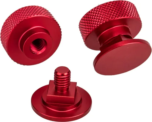 3mirrors Capucha de soldadura (Pipeliner) Casco, accesorios de repuesto para casco, tornillos, capó abatible, aluminio, 1 par (moleteado anodizado