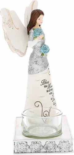 Miniatura 81 de Pavilion Gift Company 82433 Bless This Home - Figura de ángel ébano de 6 pulgadas, color crema