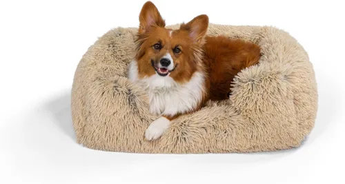 Miniatura 15 de Best Friends by Sheri Lux Lounge Bed - Cama calmante de piel sintética para perro, gris, mediano, 30 x 20 pulgadas