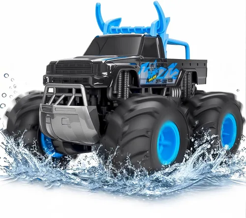 Lacchoufee Juguetes de Camión Monstruo Impermeable 1:16 Autos RC, Camión de Control Remoto de 2.4GHz para Niño de 8, 9, 10, 11 y 12 Años, 4WD Todo