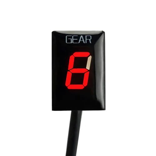 Miniatura 2 de Indicador digital LED de 1-6 velocidades, medidor de pantalla impermeable para Ducati Cafe Racer Monster 696 795 796 797 821 1100 1200 1200 S R Rojo