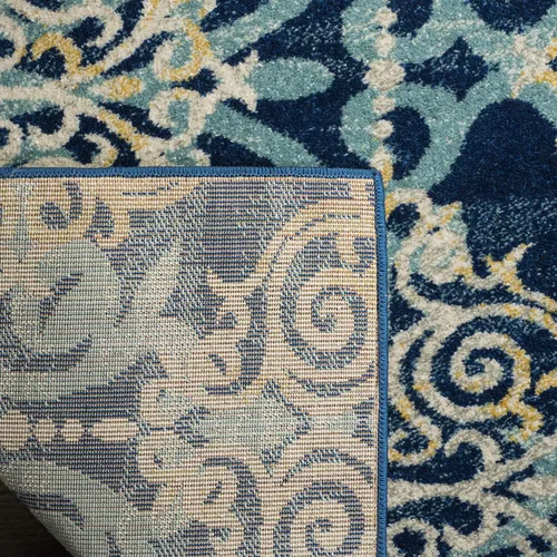 SAFAVIEH Evoke Collection EVK230A - Alfombra de área de 9 x 12 pies, diseño de medallón de damasco, no desprende pelusa y de fácil cuidado, ideal