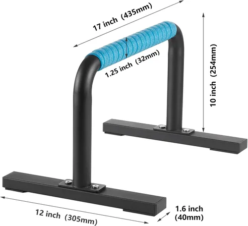 Miniatura 3 de Paraletas de entrenamiento de fuerza, barras de flexión, asas de flexiones, equipo de calistenia para entrenamiento en casa, barras de gimnasia Negro