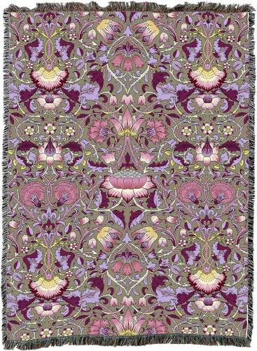 Miniatura 21 de Pure Country Weavers William Morris Lodden Cornflower Blanket - Artes y Oficios - Tapiz Decorativo de Regalo Tejido de Algodón - Fabricado