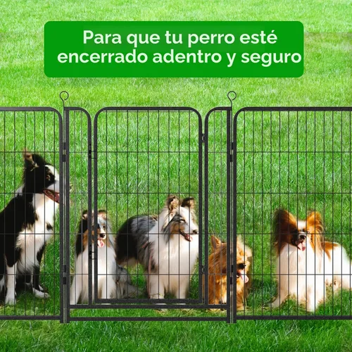 Miniatura 9 de Kfvigoho Corralito para perros para exteriores, extra ancho, 12 paneles de alta resistencia con revestimiento antioxidante, valla para perro