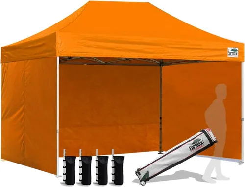 Miniatura 42 de Eurmax Tienda de campaña desplegable de 8 x 8 de Estados Unidos, con bolsa rodante patentada sin puntas, 4 paredes extraíbles con cremallera, toldo