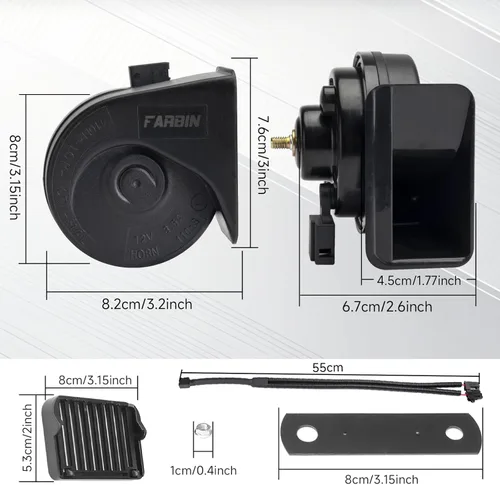 Miniatura 7 de FARBIN Bocina de coche compatible con Toyota/Lexus/Subaru 12V impermeable bocinas automáticas fuertes con enchufe de bocina de 1 a 2