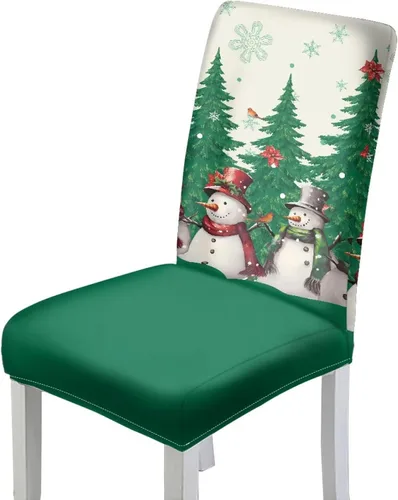 Miniatura 17 de HUGS IDEA Merry Christmas Dining Room Chair Covers Cute Sheep Kitchen Chair Covers Stretch Dining Chairs Cover Set of 6 Parsons Chairs Slipcovers