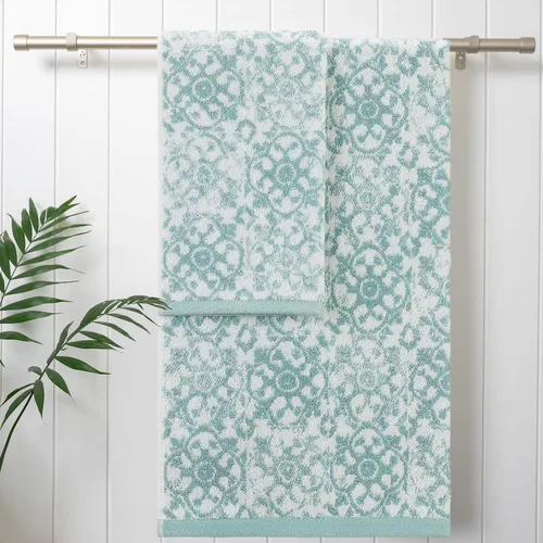 Jessica Simpson Juego de 4 toallas de baño | Aziza | Decoración de baño premium | Incluye 2 toallas de mano y 2 toallas de ducha | 100% algodón y