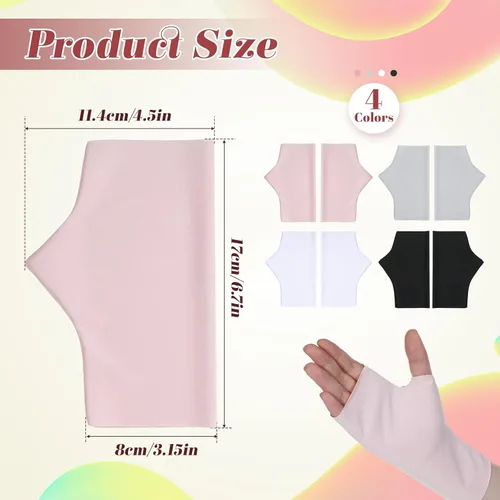 Miniatura 2 de 4 Pairs UV Gloves for Gel Nail Lamp, Sun Protection UV Gloves for Women for Gel Manicures Summer Outdoor