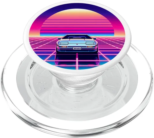Vaporwave Aesthetic Retro-Futurism Internet Nostalgia 80s PopSockets MagSafe PopGrip for iPhone
