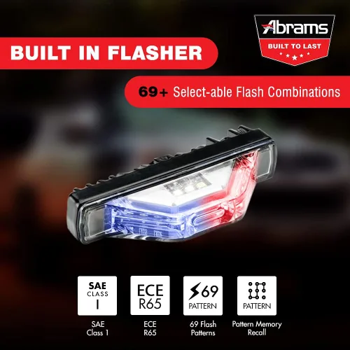 Miniatura 7 de Abrams Flex 180 - Cabezal de luz LED ámbar/blanco para parrilla [64 W - 16 LED] [Clase SAE 1] Gran angular debajo del espejo Snow Plow Truck