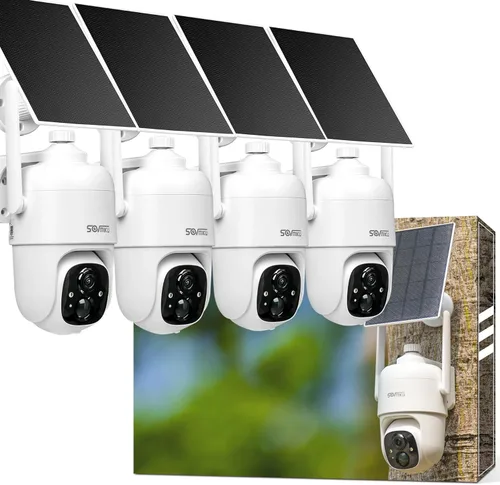 Miniatura 15 de Sovmiku 3CQ1 AI 2K Cámara de seguridad solar inalámbrica para exteriores, cámara alimentada por batería, audio bidireccional, detección