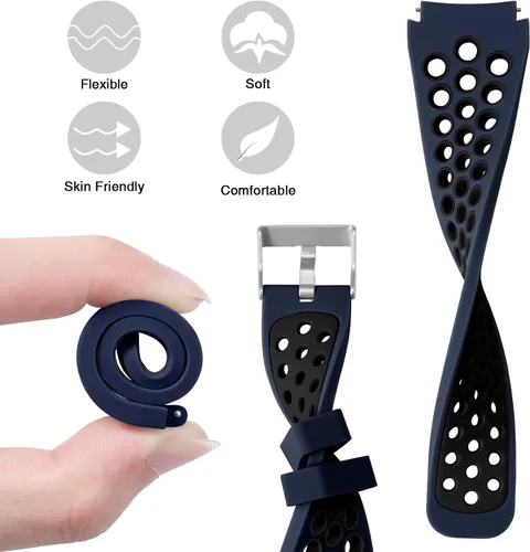 Miniatura 8 de Lerobo - Correas compatibles con Samsung Galaxy Watch 46 mm/Gear S3 Frontier, Correa clásica/Galaxy Watch 3. Correa de 45 mm, 22 mm de silicona