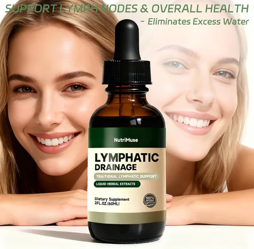 Miniatura 5 de Gotas de drenaje linfático con saúco y equinácea, sin OMG, para apoyo inmunológico, desintoxicación natural y flujo linfático, sin alcohol, 2 onzas