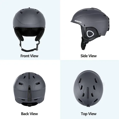 Miniatura 7 de VANRORA Casco de esquí, casco de snowboard para hombres y mujeres, ventilación con control de clima, ajuste de esfera, compatible con gafas, forro